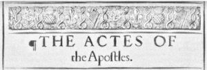 Acts Header from a 1611 KJV