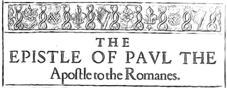 Romans artwork found in a 1611 KJV