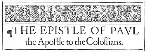 Artwork found in Colossians in a 1611 KJV