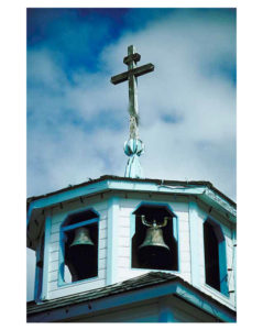 Church steeple with bells
