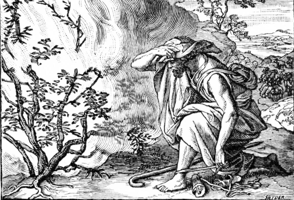 Moses at the burning bush